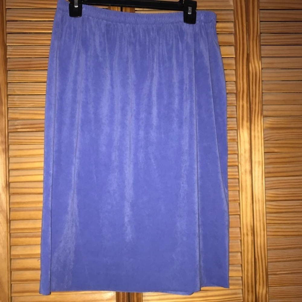 Leslie Fay Elastic Waist‎ Periwinkle Skirt New Size 16 Petite